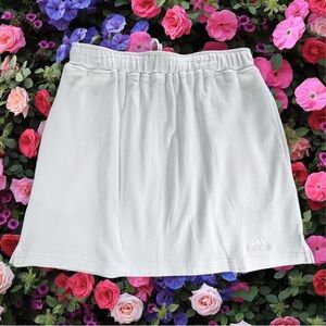 Adidas White 100% Cotton Tennis Mini Skirt